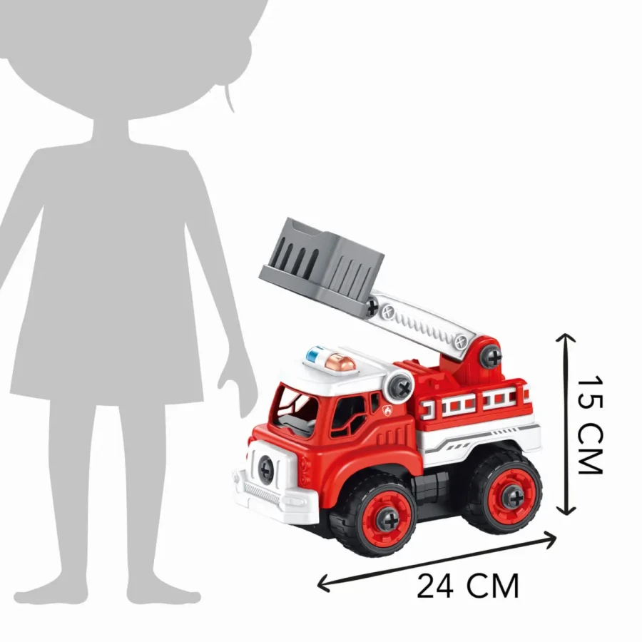 Wóz strażacki do skręcenia zdalnie sterowany / Buki 9022