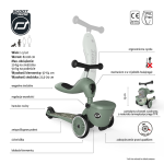Highwaykick 1 Lifestyle 2w1 Jeździk i hulajnoga z zamykanym schowkiem 1-5 lat Green Lines / Scootandride
