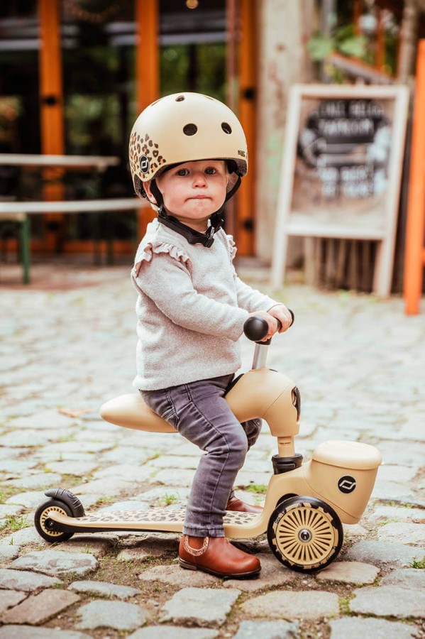 Highwaykick 1 Lifestyle 2w1 Jeździk i hulajnoga z zamykanym schowkiem 1-5 lat Leopard / Scootandride