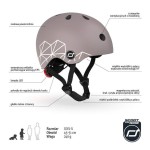 Kask XXS-S dla dzieci 1-5 lat Brown Lines / Scootandride