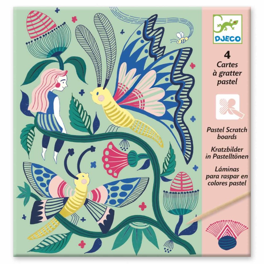 Wydrapywanka TAJEMNICZY OGRÓD (pastelowa) / Djeco DJ09719