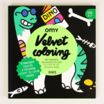 Zestaw 6 welwetowych kolorowanek - DINOZAURY / OMY VELVET02