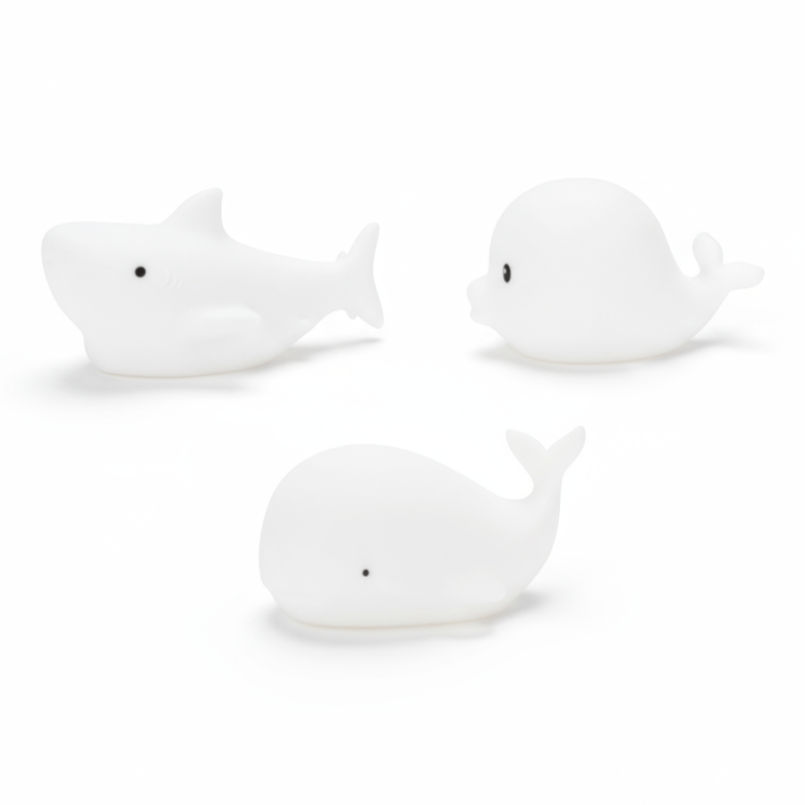 Zestaw MINI MORSKIE Lampki Silikonowe Białe 3 szt. / Rabbit & Friends