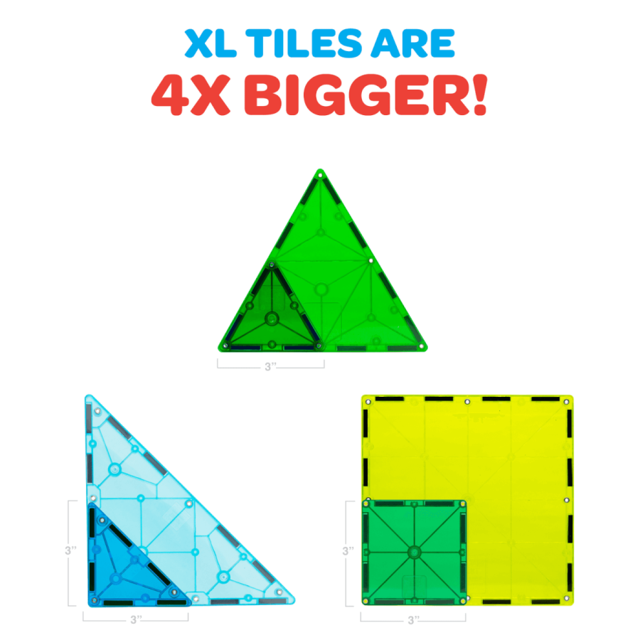 Klocki Magnetyczne Dino World XL 50 el. / Magna-Tiles
