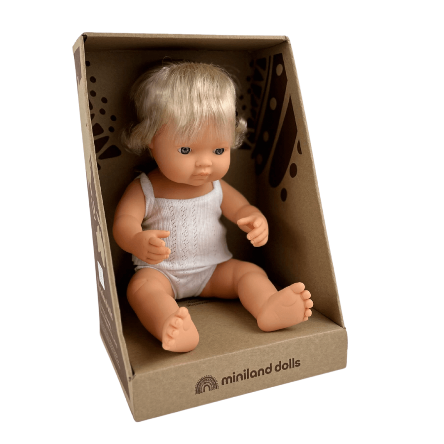 Lalka dziewczynka Europejka 38cm Miniland Doll