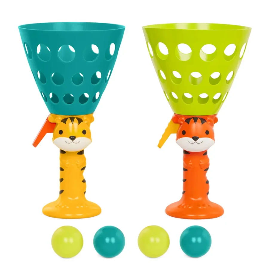 Pop ‘n’ Launch - gra zręcznościowa - wyrzutnia i łapacz piłek / B.Toys
