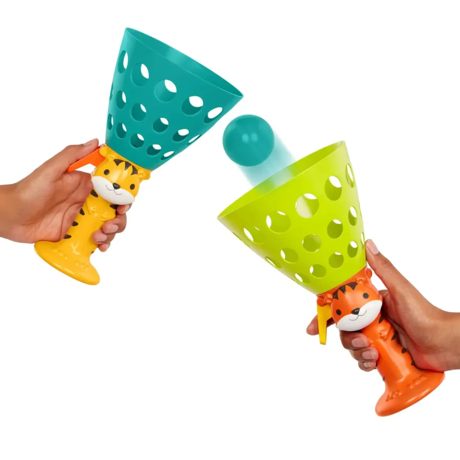 Pop ‘n’ Launch - gra zręcznościowa - wyrzutnia i łapacz piłek / B.Toys