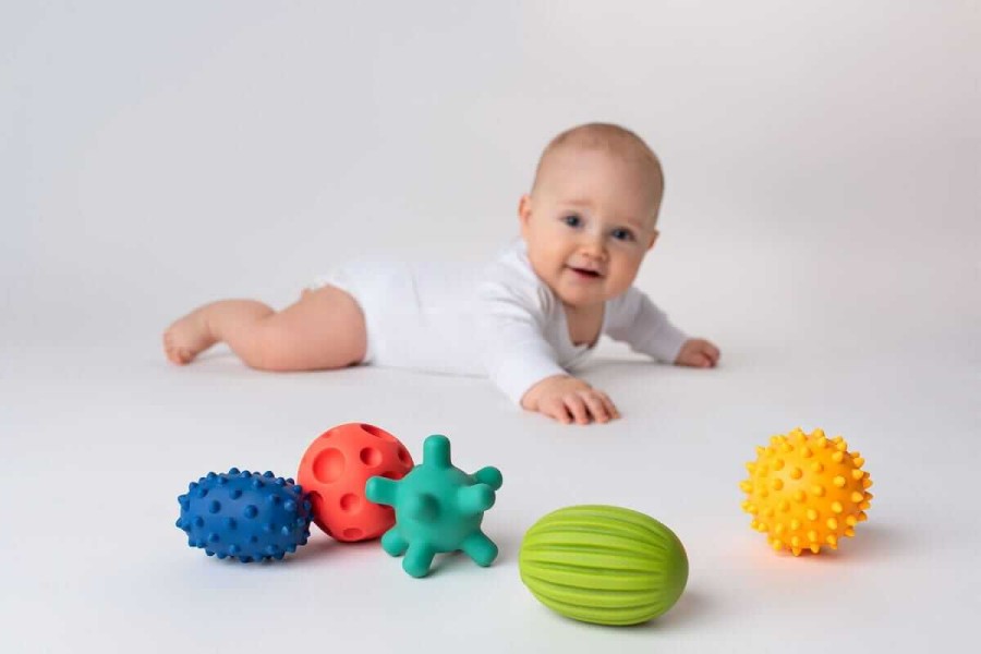 Pastelowe piłki sensoryczne SENSORKY 5 szt. / Mom's Care