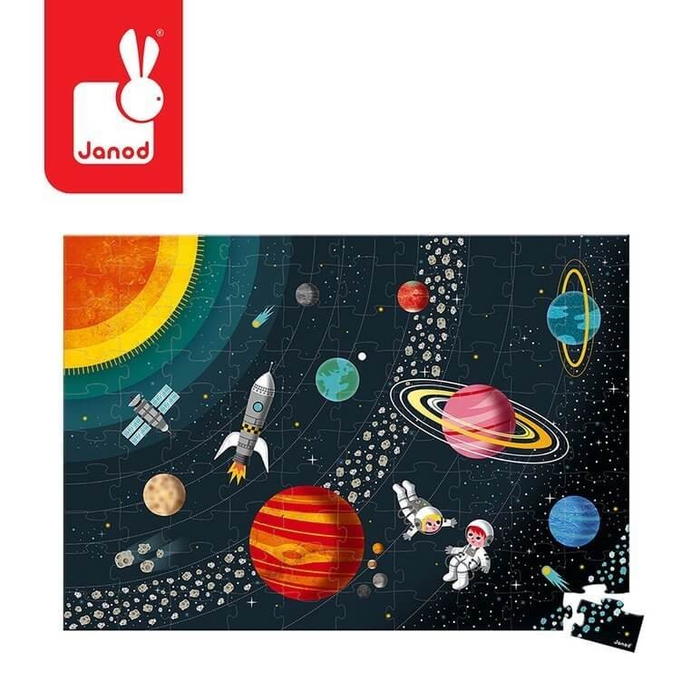 Puzzle edukacyjne Układ słoneczny 100 elementów 5+ / Janod J02678