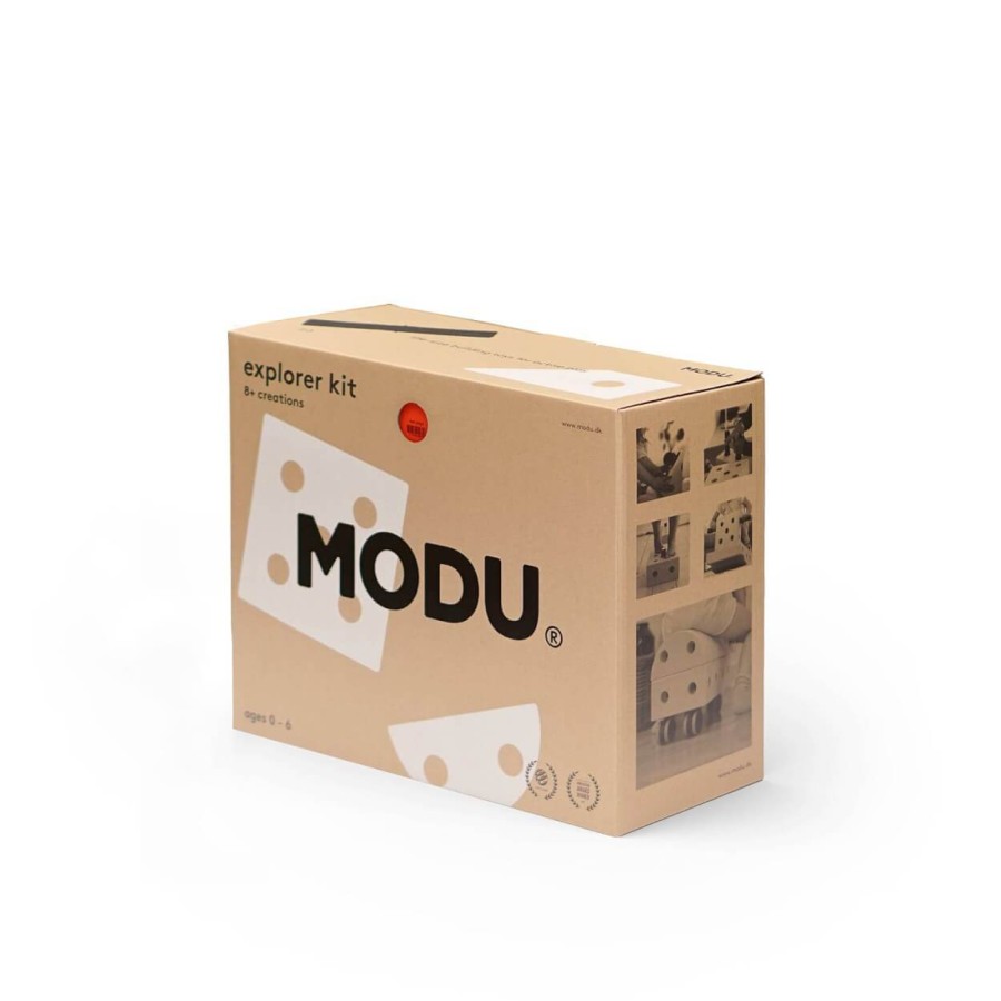 Kreatywne klocki rozwijające motorykę dużą, Explorer kit 8 in1 – czerwony / MODU