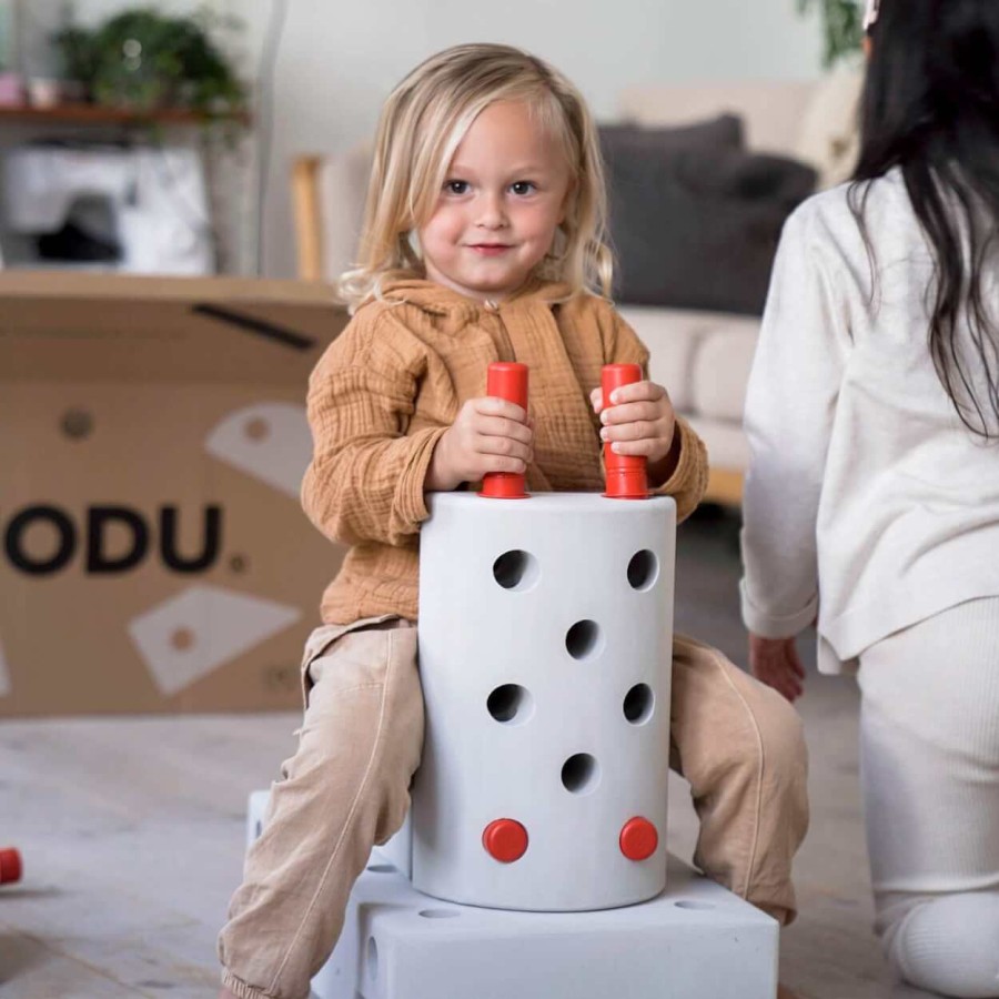 Kreatywne klocki rozwijające motorykę dużą, Explorer kit 8 in1 – czerwony / MODU