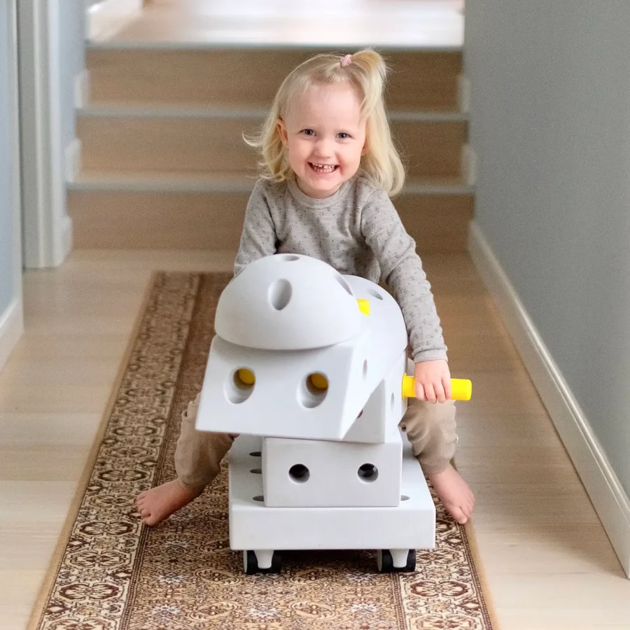 Kreatywne klocki rozwijające motorykę dużą, Explorer kit 8 in1 – żółty / MODU