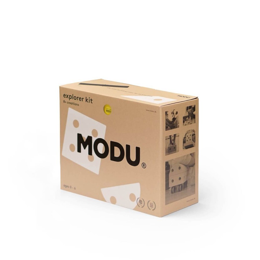 Kreatywne klocki rozwijające motorykę dużą, Explorer kit 8 in1 – żółty / MODU