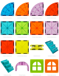 Klocki Magnetyczne Metropolis 110 el. / Magna-Tiles