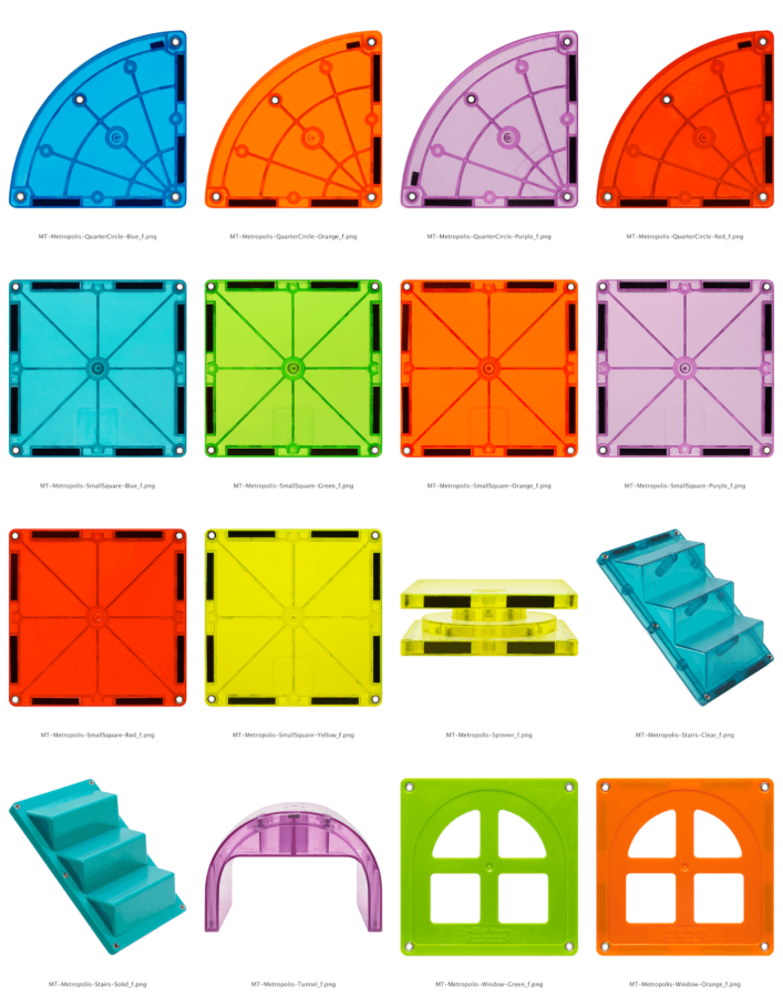 Klocki Magnetyczne Metropolis 110 el. / Magna-Tiles