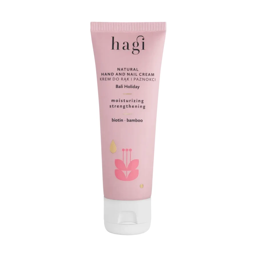 Naturalny, nawilżający krem do rąk i paznokci- Wakacje na Bali, 50 ml / Hagi
