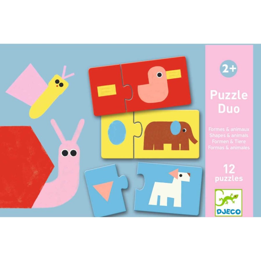 Puzzle duo KSZTAŁTY I ZWIERZĘTA / Djeco DJ08256