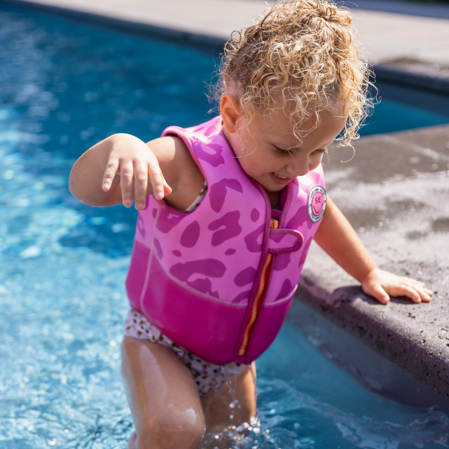 Kamizelka do nauki pływania dla dzieci 18-30kg Neon Leopard / The Swim Essentials 2020SE105