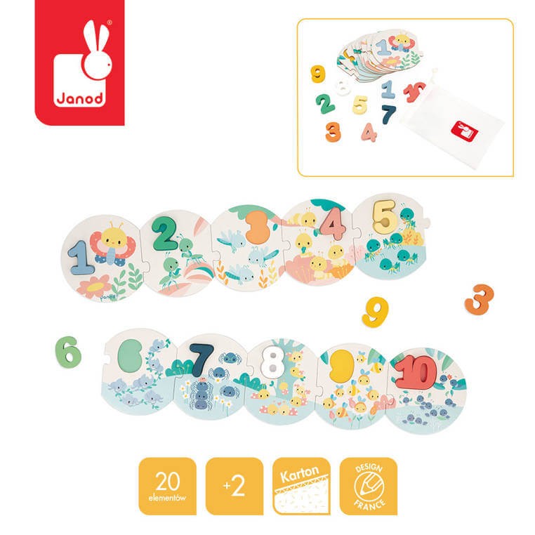 Puzzle Uczę się liczyć - Pure 2+/ Janod J08042