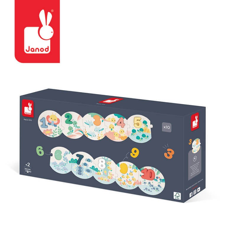 Puzzle Uczę się liczyć - Pure 2+/ Janod J08042