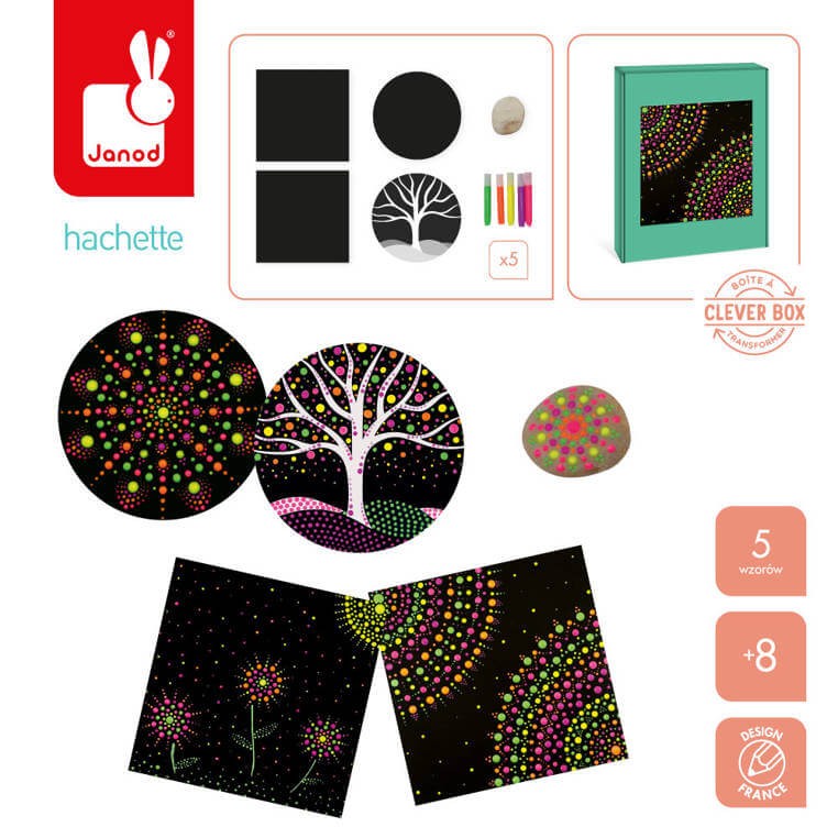 Zestaw kreatywny Malowanie kropkami - Dots painting I love creativity 8+ / Janod J07736