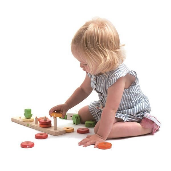 Drewniana zabawka - Królik i liczenie marchewek / Tender Leaf Toys