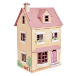 Drewniany trzypiętrowy domek dla lalek z wyposażeniem - Foxtail Villa / Tender Leaf Toys