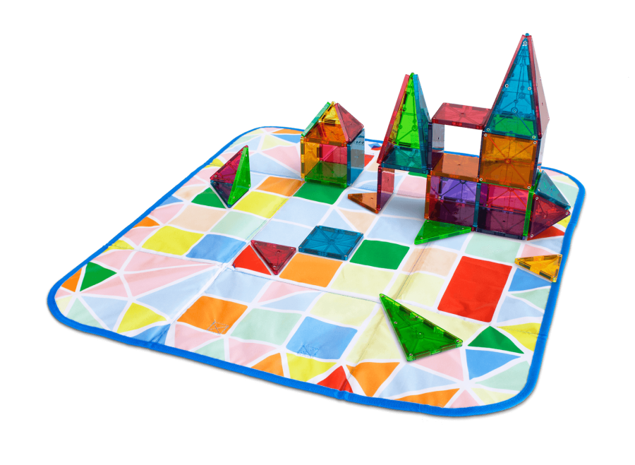Skrzynia na klocki - Mata interaktywna 2w1/ Magna-Tiles