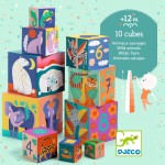 Układanka z klocków DZIKIE ZWIERZĘTA / Djeco DJ08511