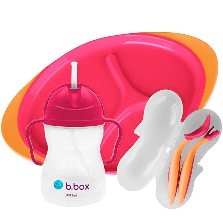 Zestaw do karmienia BLW, Strawberry Shake / b.box