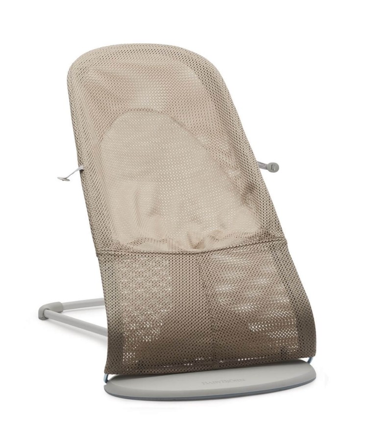 BABYBJORN - leżaczek BALANCE SOFT MESH, Szary Beż - Biały