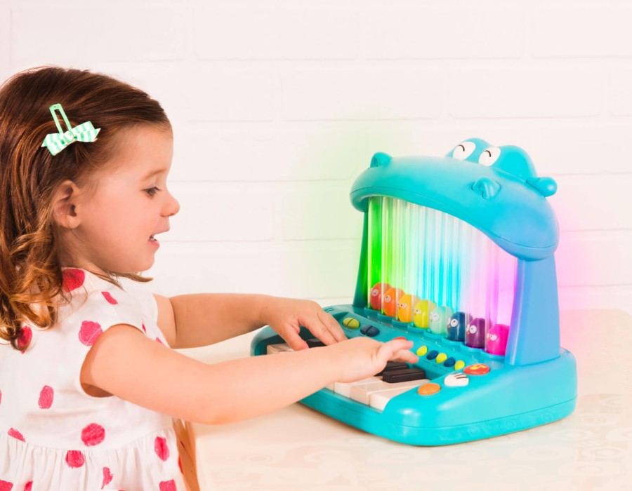 Keyboard ze skaczącymi ptaszkami - Hippo Pop Play Piano / B.Toys