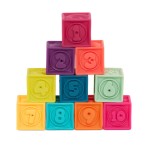 One Two Squeeze – klocki miękkie – zestaw mały / B.Toys NOWA WERSJA