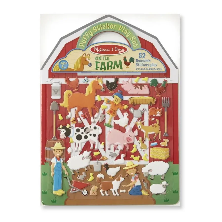 Książeczka z Puszystymi Naklejkami Farma 4-8 lat / Melissa & Doug