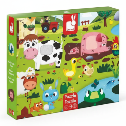 Puzzle sensoryczne 20 elementów Farma / Janod J02772