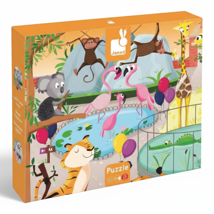 Puzzle sensoryczne 20 elementów Wycieczka do zoo / Janod J02774