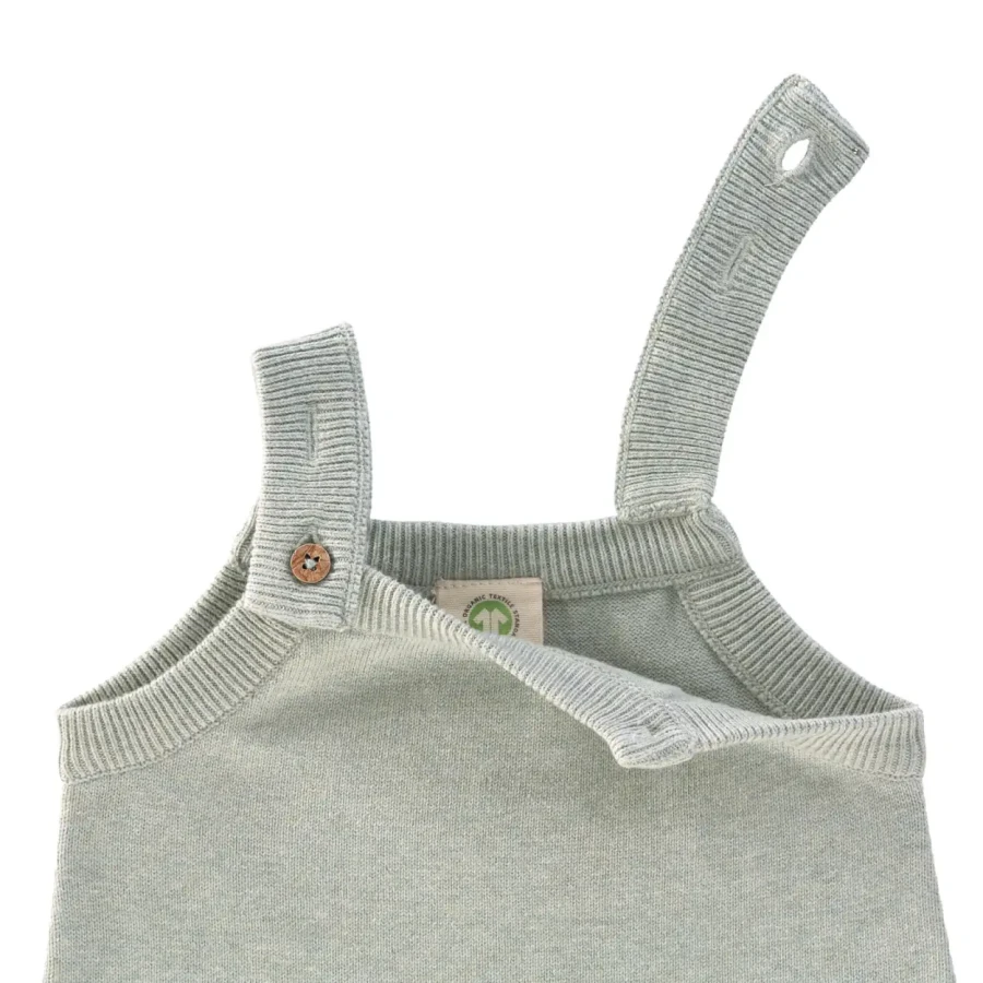 Ogrodniczki Baby Knitted GOTS, Garden Explorer aqua grey / Lassig