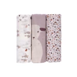 Kocyk-otulacz 80x80cm - Tiny Farmer Flowers, 3 szt. / Lassig