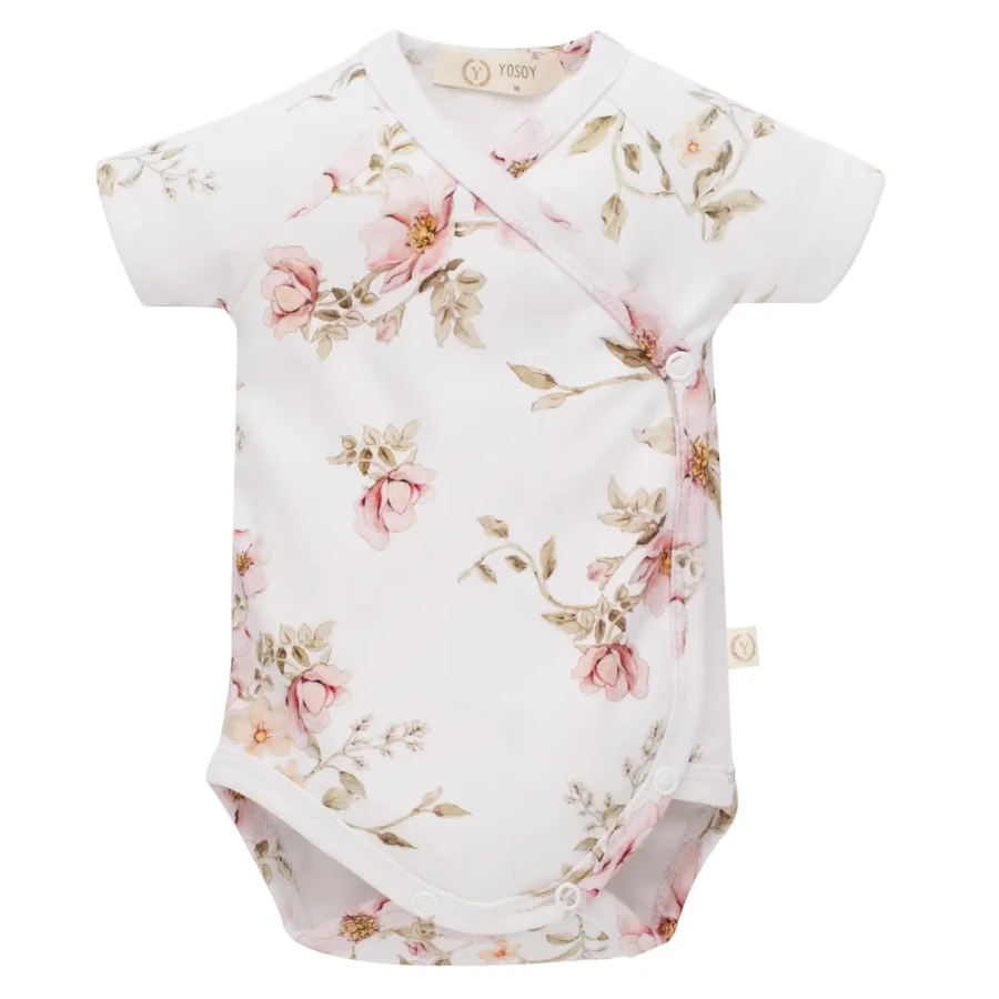 Body organic cotton krótki rękaw - WILD ROSE / YOSOY