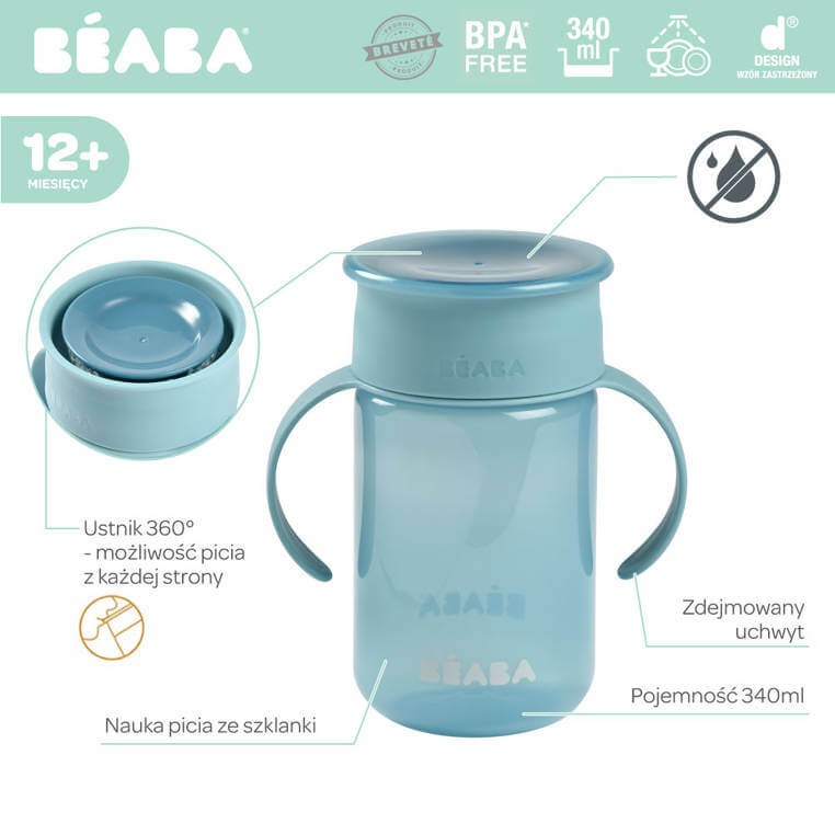 Kubek treningowy 360° - blue / Beaba