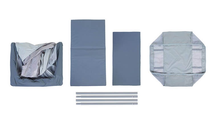 Łóżeczko turystyczne dwupoziomowe z funkcją kojca 3w1 Eazy sleep Mineral grey / Beaba