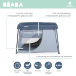 Łóżeczko turystyczne dwupoziomowe z funkcją kojca 3w1 Eazy sleep Mineral grey / Beaba