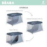 Łóżeczko turystyczne dwupoziomowe z funkcją kojca 3w1 Eazy sleep Mineral grey / Beaba