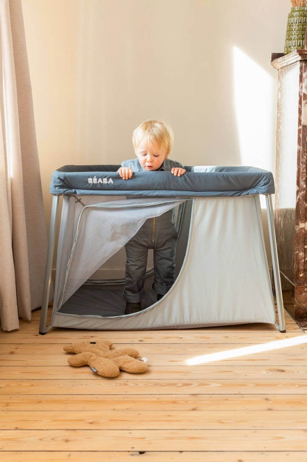 Łóżeczko turystyczne dwupoziomowe z funkcją kojca 3w1 Eazy sleep Mineral grey / Beaba