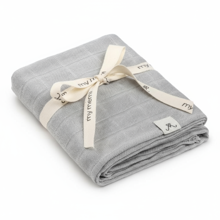 Bambusowa pieluszka muślinowa 65x65 light grey / My Memi