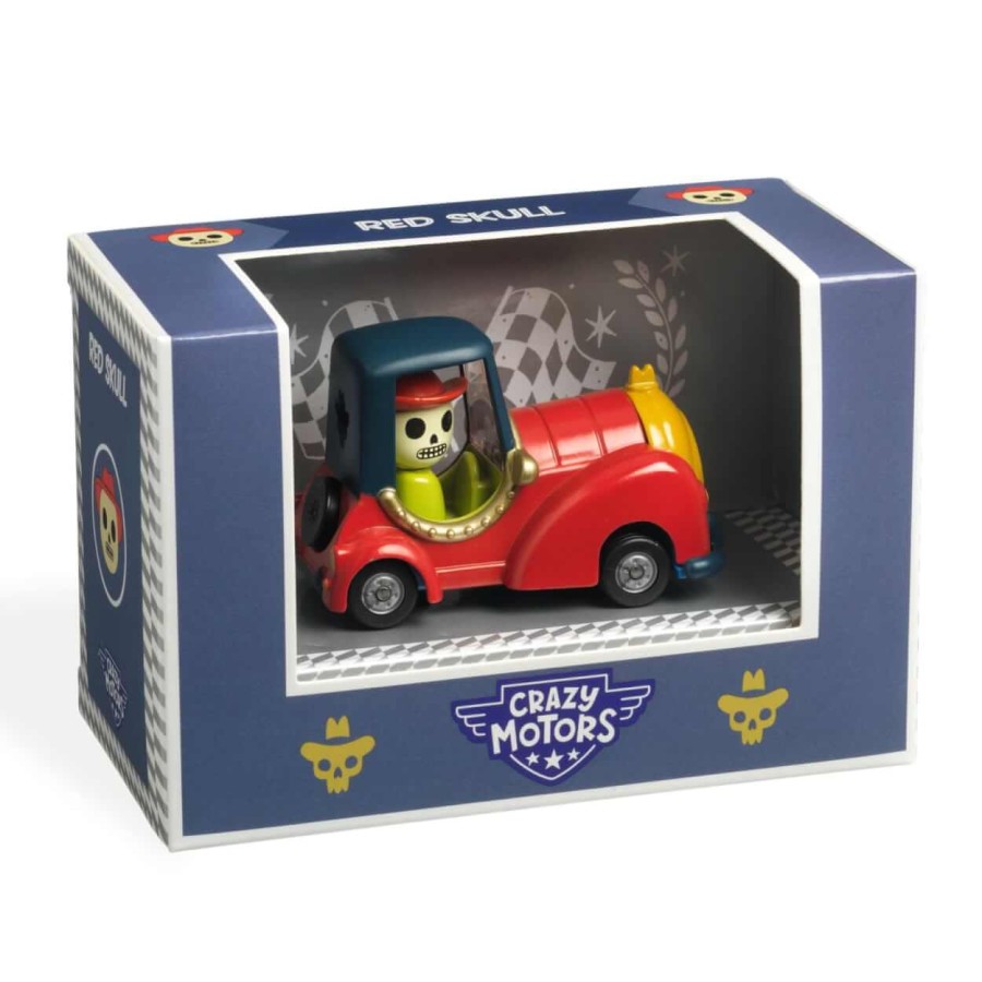 Autko CRAZY MOTORS - RED SKULL / Djeco J05470