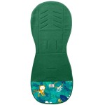 Wkładka do wózka spacerowego z wełny merino - szmaragdowa dżungla / Simple Wool