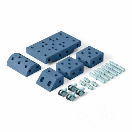 Explorer set - Kreatywne klocki rozwijające motorykę dużą: Deep blue, Sky blue 8w1 / MODU