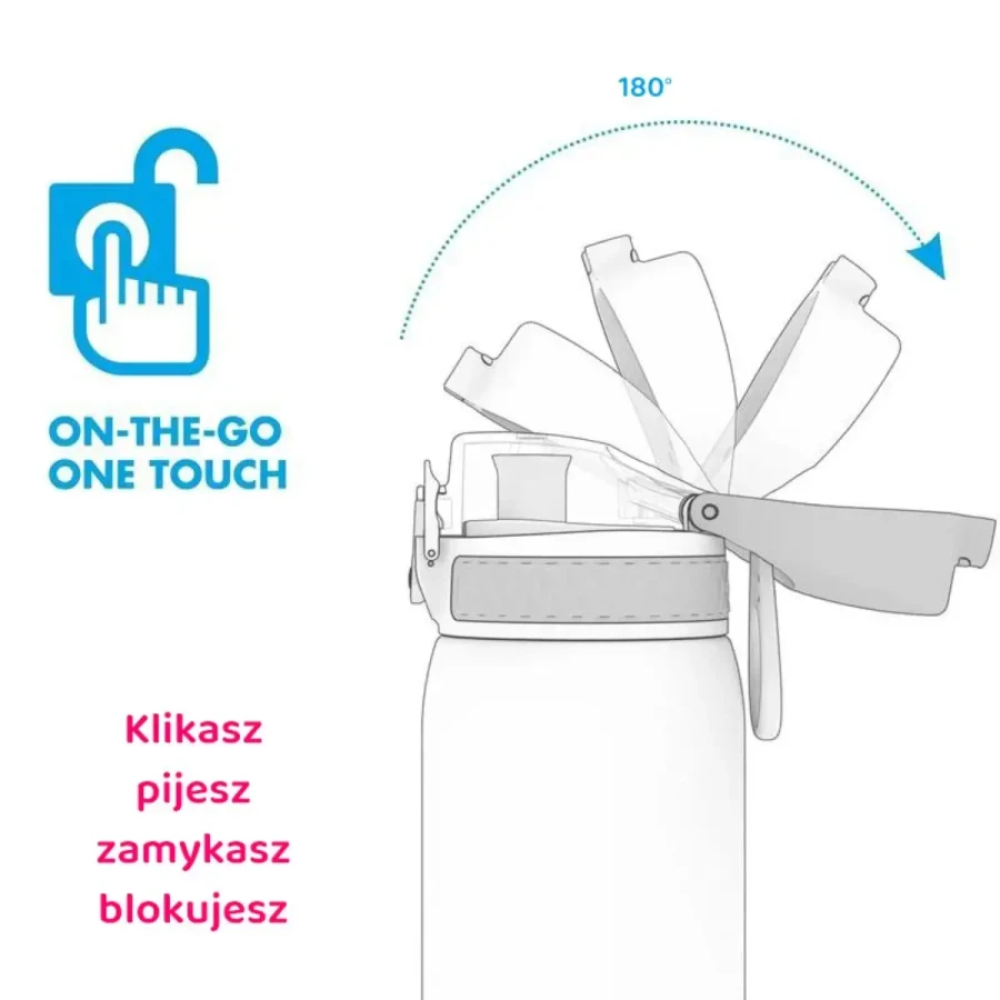 Butelka Single Wall - Flamingo, 600ml / ION8® I8SS600PPFLATEA