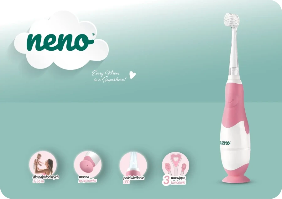 Elektroniczna szczoteczka dla dzieci Neno Denti – różowa / Neno